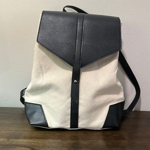 Deux Lux linen and leather backpack